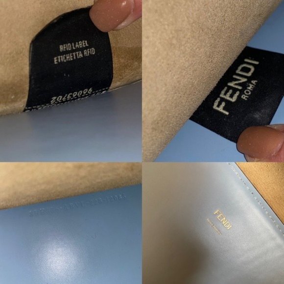 SOLD Fendi Sunshine Medium Light Blue Leather Shopper - Picture 13 of 13